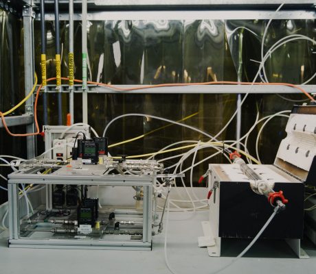 View of carbon conversion lab equipment.
