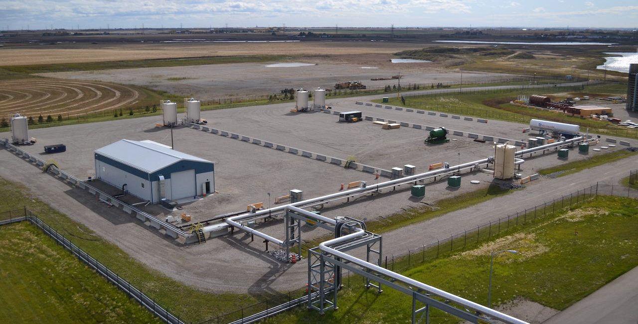 Concrete pad at the Alberta Carbon Conversion Technology Centre